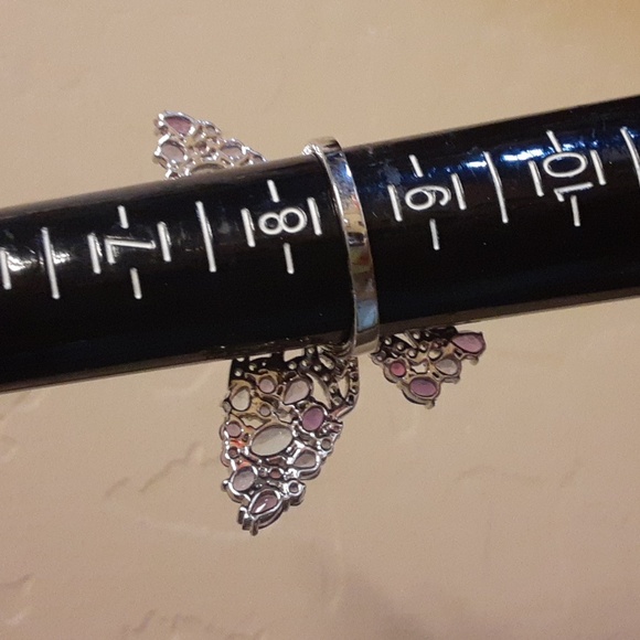 PRICE IS FIRM. 925 Genuine Multi Gemstones Butterfly Ring. - Picture 8 of 11